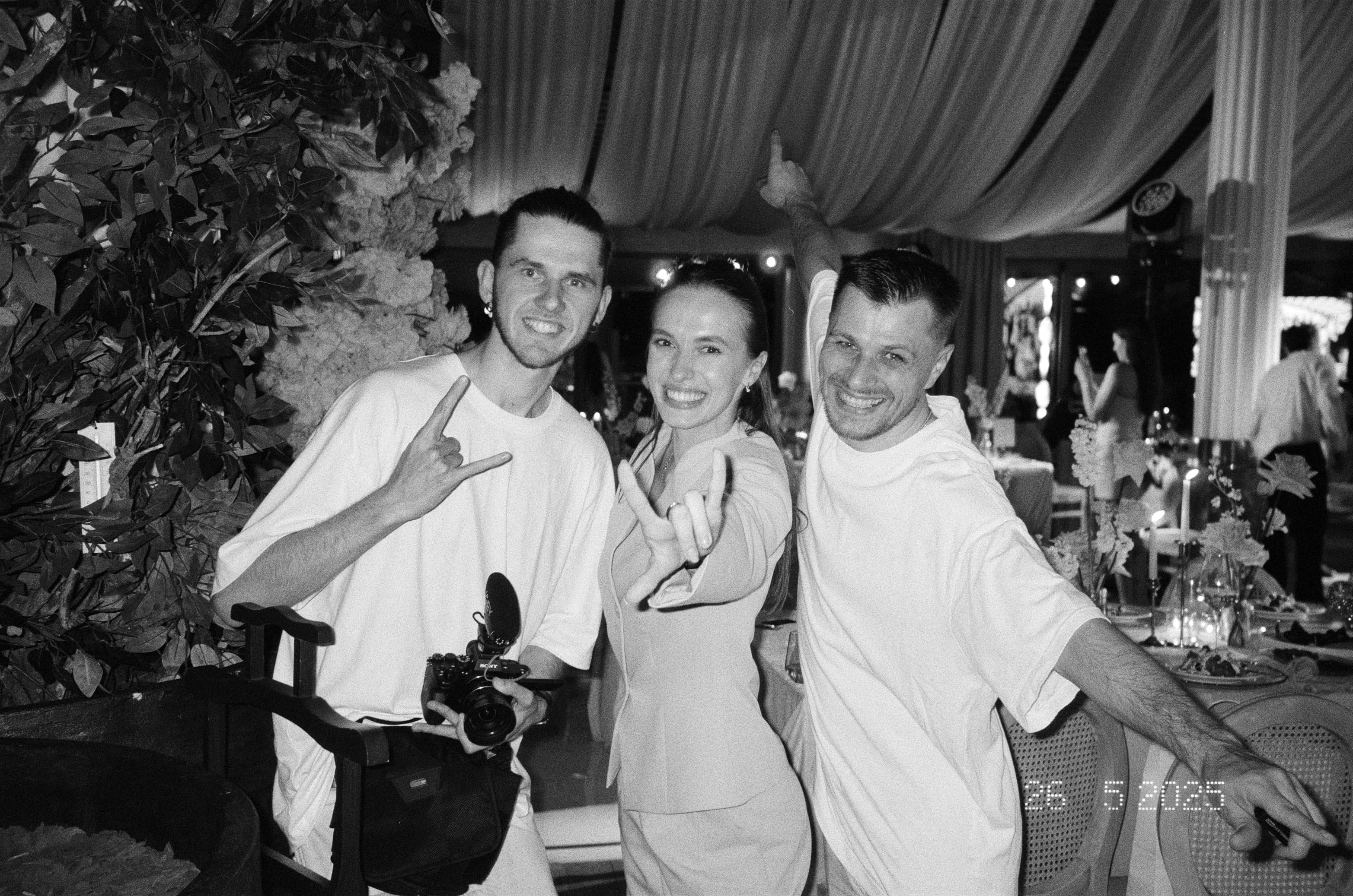 BS Production on set at a wedding